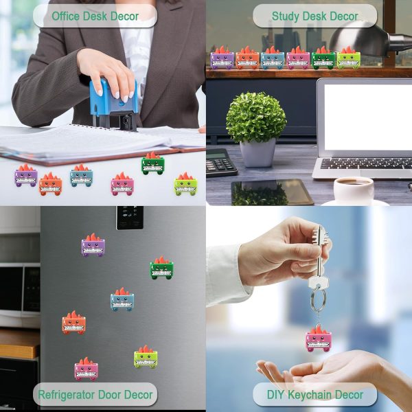 30 Set Resin Dumpster Trash Shape with Fire Gift It's Fine I'm Fine Everything's Fine Sign Emotional Desk Accessories Team Employee Appreciation Gift for Easter Office Coworker (Colored) - Image 7