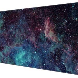 Dynippy Thin Extended Gaming Mouse Pad （31.5 * 11.8 * 0.08 inch） with Stitched Edges Large , Long XXL Keyboard and Mouse pad Desk Mat for Gaming Office & Home - Galaxy Space