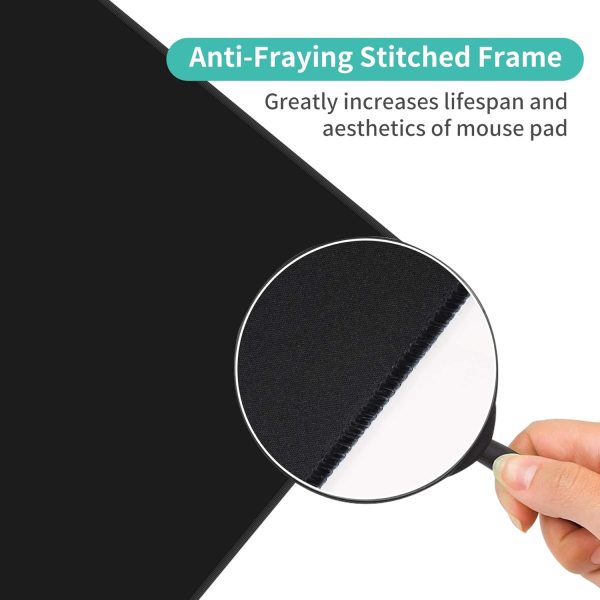Dynippy Thin Extended Gaming Mouse Pad （31.5 * 11.8 * 0.08 inch） with Stitched Edges Large , Long XXL Keyboard and Mouse pad Desk Mat for Gaming Office & Home - Galaxy Space - Image 4