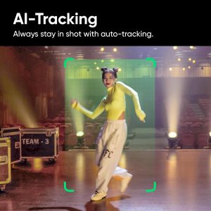 Insta360 Link – PTZ 4K Webcam with 1/2″ Sensor, AI Tracking, Gesture Control, HDR, Noise-Canceling Microphones, Specialized Modes, Webcam for Laptop, Video Camera for Video Calls, Live Streaming