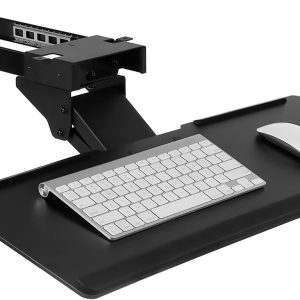 Mount-It! Under Desk Computer Keyboard and Mouse Tray, Ergonomic Keyboard Drawer with Gel Wrist Pad, Black