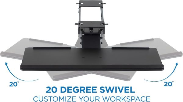 Mount-It! Under Desk Computer Keyboard and Mouse Tray, Ergonomic Keyboard Drawer with Gel Wrist Pad, Black - Image 6