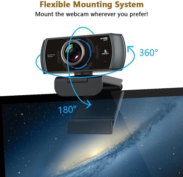 NexiGo N980P 1080P 60FPS Webcam with Microphone and Software Control, USB Computer Camera, Built-in Dual Noise Reduction Mics, 120° Wide-Angle for Zoom/Skype/FaceTime/Teams, PC Mac Laptop Desktop - Image 6