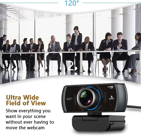 NexiGo N980P 1080P 60FPS Webcam with Microphone and Software Control, USB Computer Camera, Built-in Dual Noise Reduction Mics, 120° Wide-Angle for Zoom/Skype/FaceTime/Teams, PC Mac Laptop Desktop - Image 7