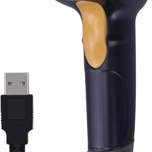 WoneNice USB Laser Barcode Scanner Wired Handheld Bar Code Scanner Reader Black